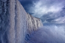 Storm brewing over iguazu falls, Argentina