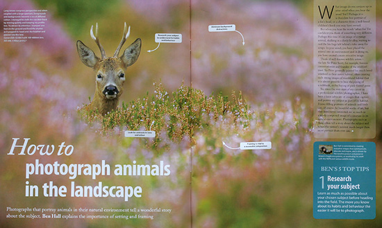 Outdoor photography magazine - written feature